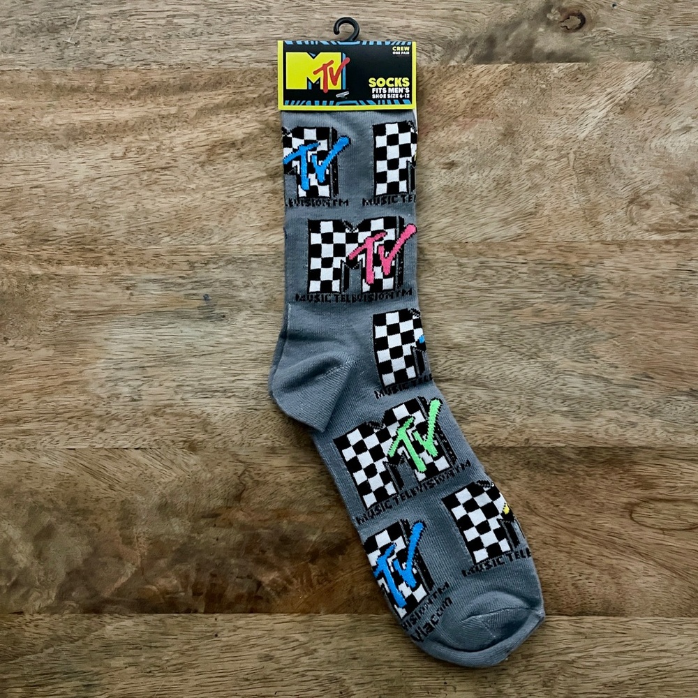 5/$20 NEW Adult MTV Checkerboard Socks